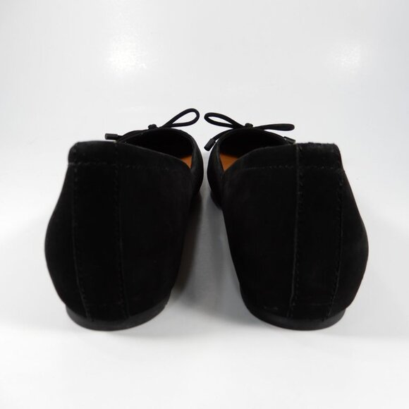 GENTLE SOULS Sailor Bow Ballet Flats Size 6.5 Black Suede Comfort NEW $159 - Picture 9 of 13